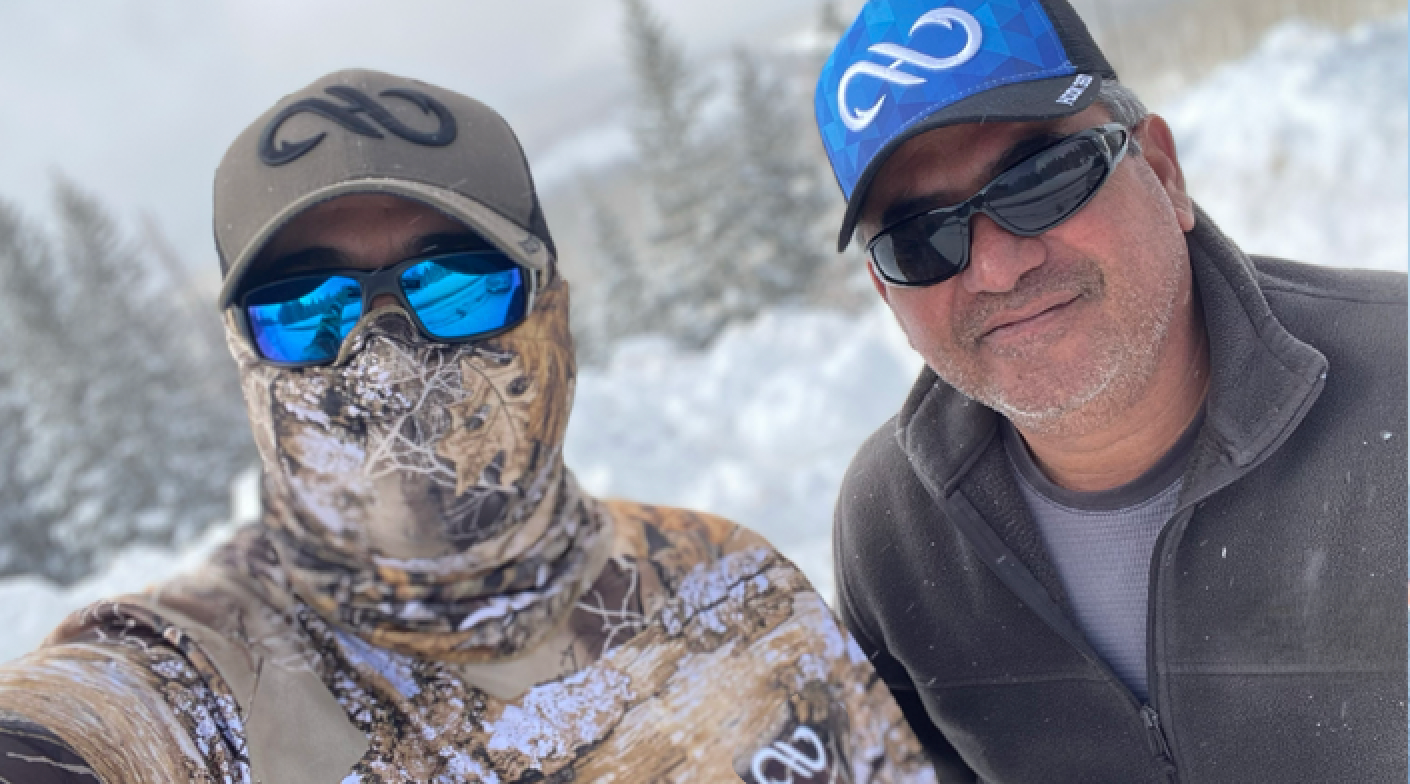 Winter Fishing wearing HOOK 360 gear