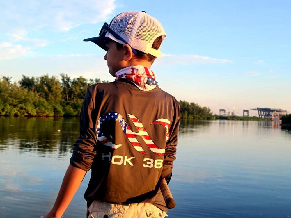 Youth American Flag Performance Shirt (5667878207645)